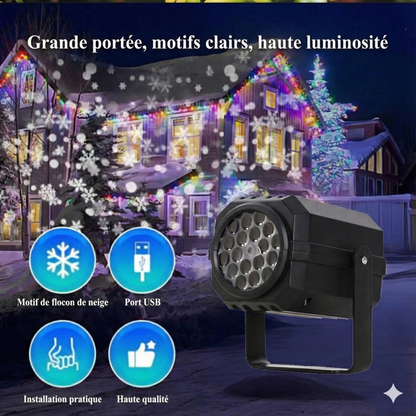 Projecteur magique de Noël avec motifs animés