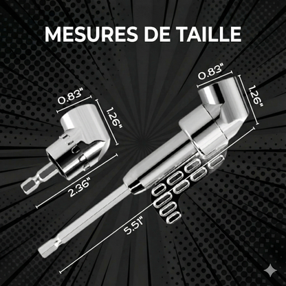 Lot de 2 Adaptateurs d'Angle pour Perceuse