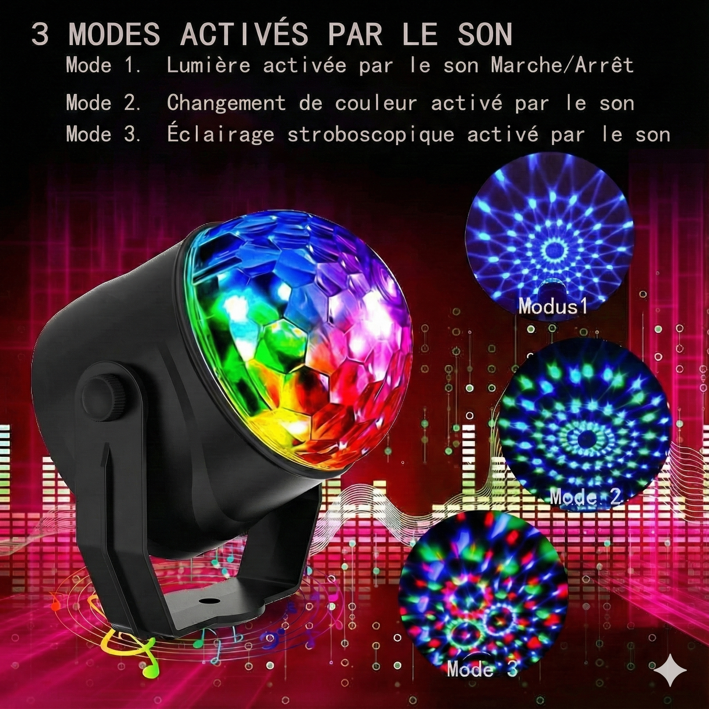 Boule disco RGB magique (portable)