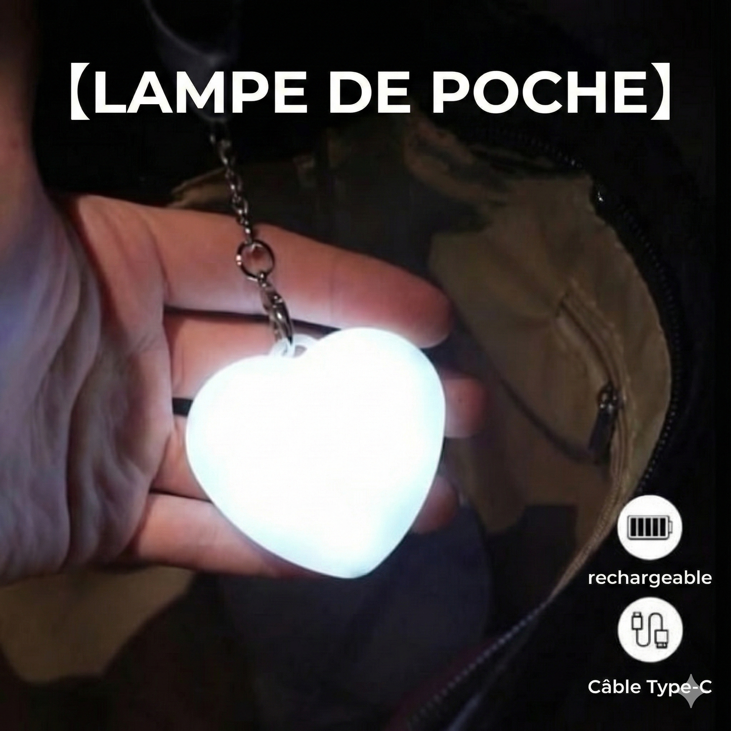 Porte-clés LED avec capteur tactile