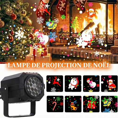 Projecteur magique de Noël avec motifs animés