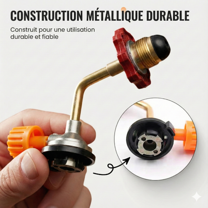 Adaptateur de recharge pour bouteilles de gaz (camping)