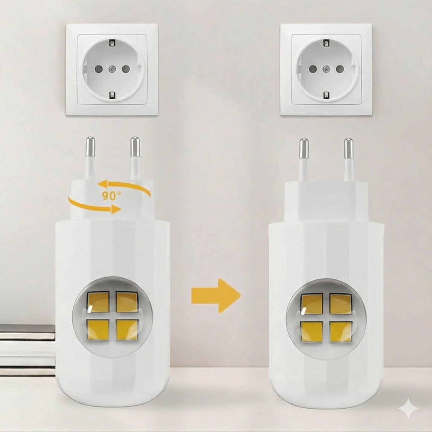 Lampe de nuit LED intelligente avec capteur crépusculaire
