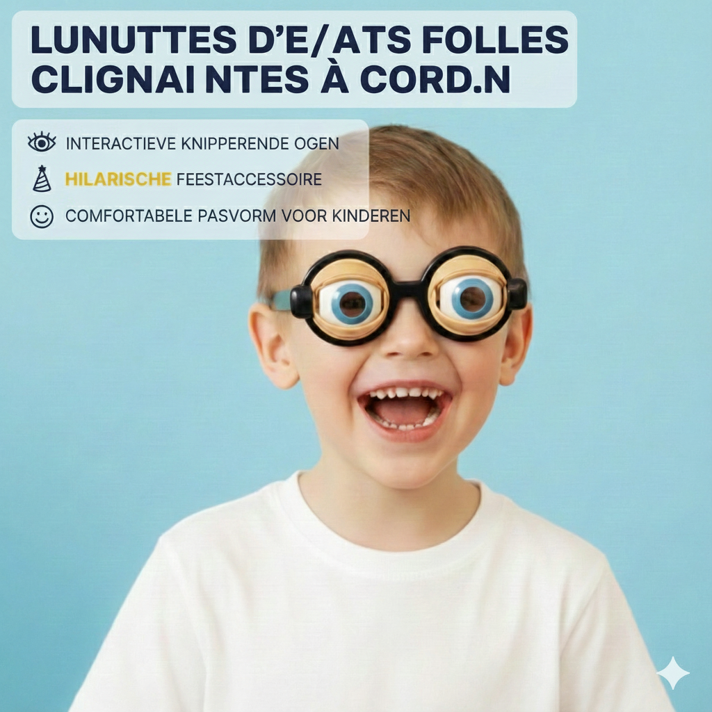 Lunettes amusantes avec clin d’œil