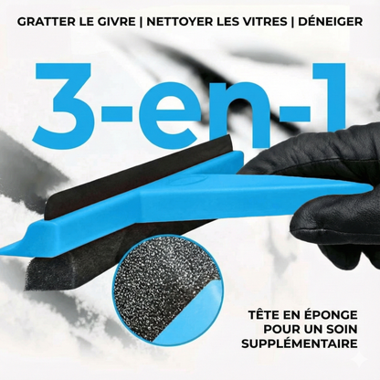 Ensemble grattoir à glace 3-en-1 (brosse & raclette)
