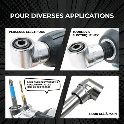 Lot de 2 Adaptateurs d'Angle pour Perceuse