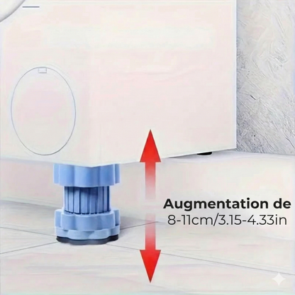 Patins anti-vibrations et rehausseurs pour lave-linge