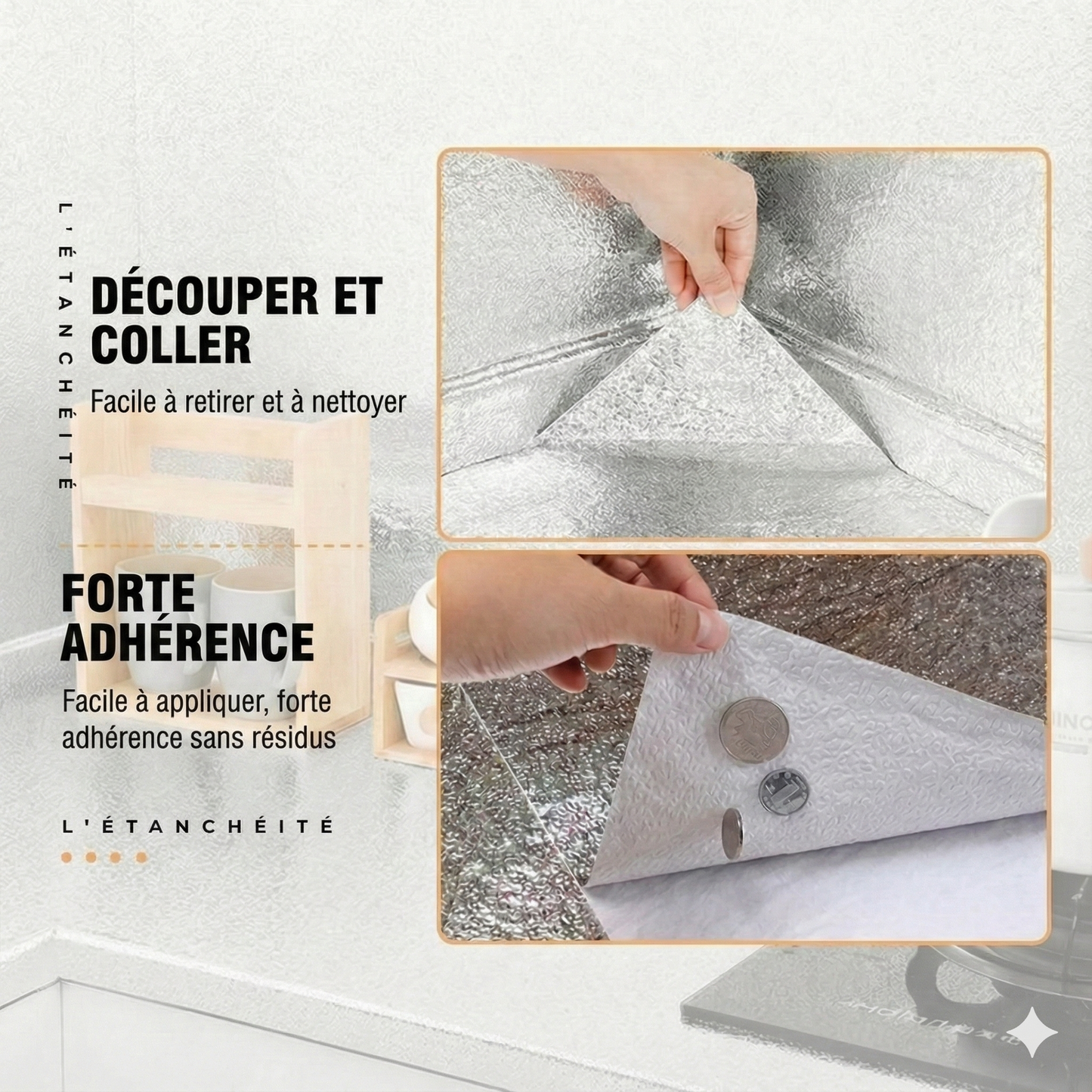 Autocollants de cuisine résistants à l’huile