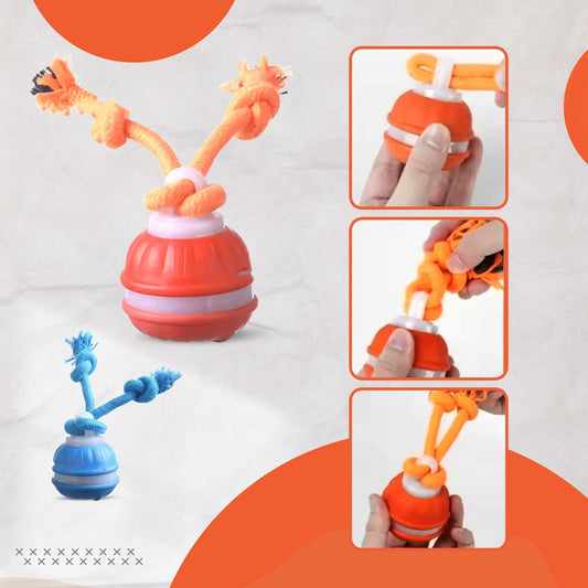 Balle interactive pour chien - Balle de jeu en caoutchouc et distributeur de friandises contre l'ennui