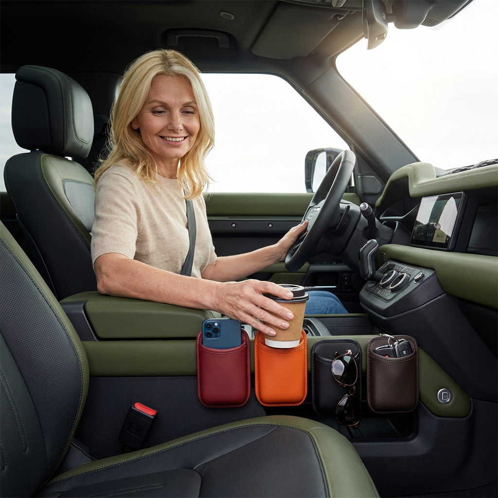 Porte-gobelet universel et support de rangement multifonction pour voiture – Espace pour bouteille et accessoires
