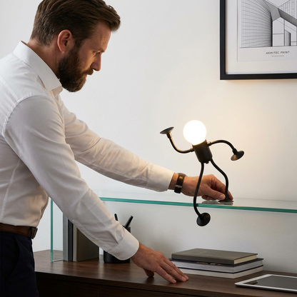 Lampe LED à ventouse – Design amusant avec ventouses interchangeables pour la décoration
