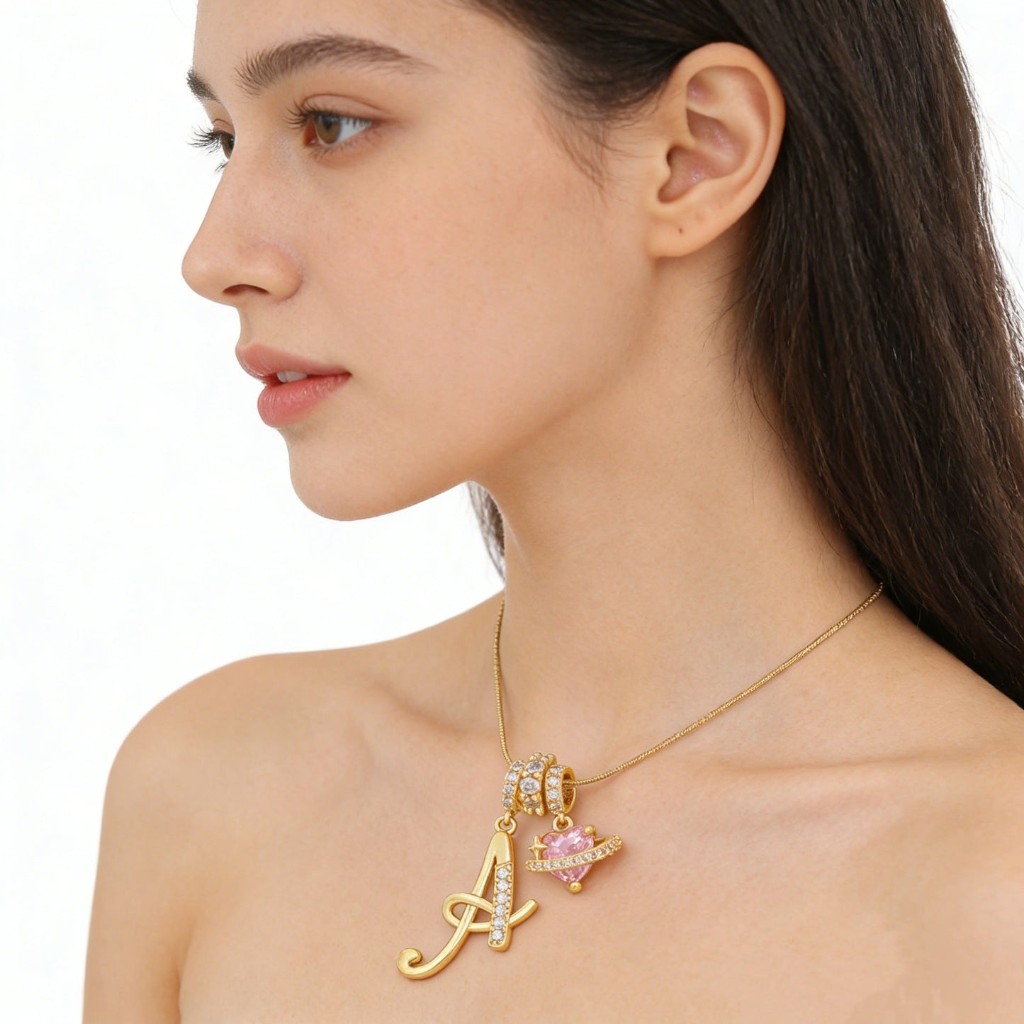Élégant collier avec pendentif cœur
