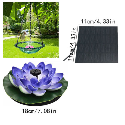 Fontaine solaire lotus – Fontaine de jardin flottante pour piscines et bassins