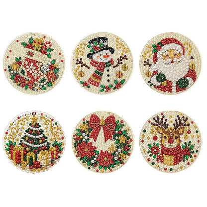 Kit de broderie diamant DIY 6 pièces pour décorations de Noël