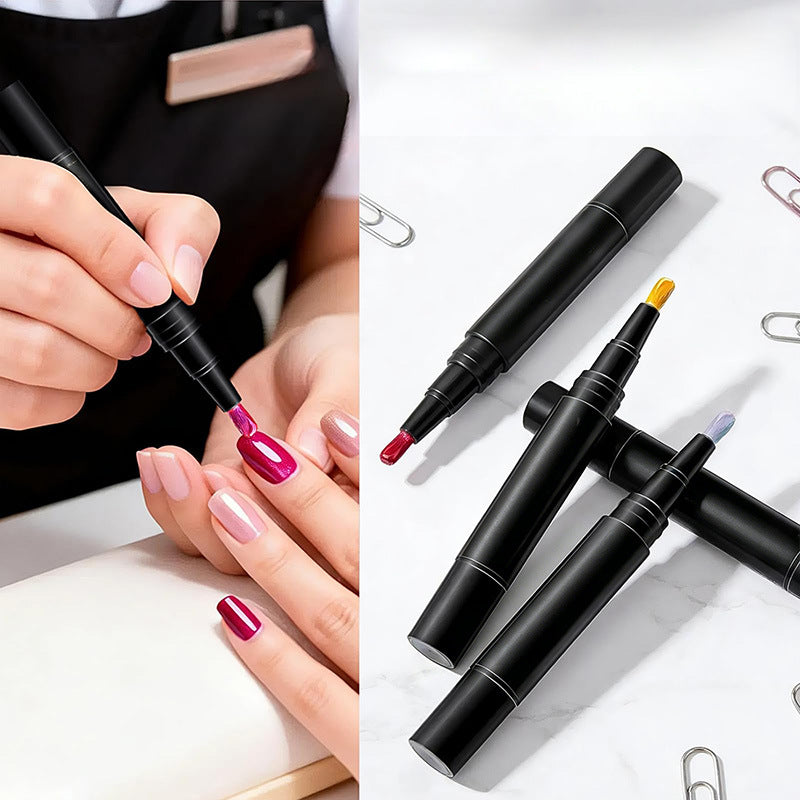 SalonPen – Stylo vernis à ongles 3-en-1 (avec lampe UV) – Lot de 6