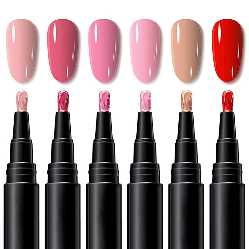 SalonPen – Stylo vernis à ongles 3-en-1 (avec lampe UV) – Lot de 6