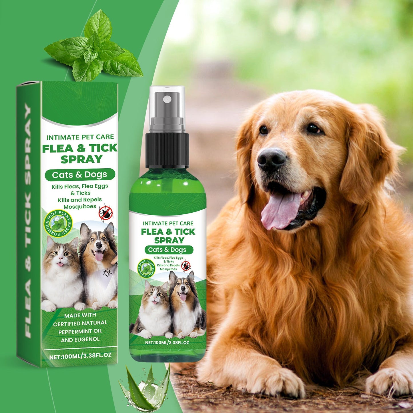 Spray de protection naturel contre les puces et les tiques 🐱🐶
