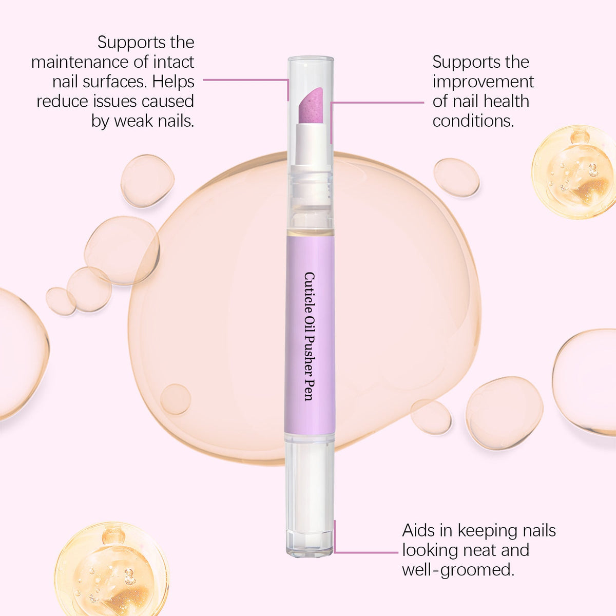 Stylo huile pour cuticules – Stylo nourrissant pour ongles et cuticules secs