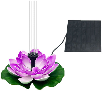Fontaine solaire lotus – Fontaine de jardin flottante pour piscines et bassins