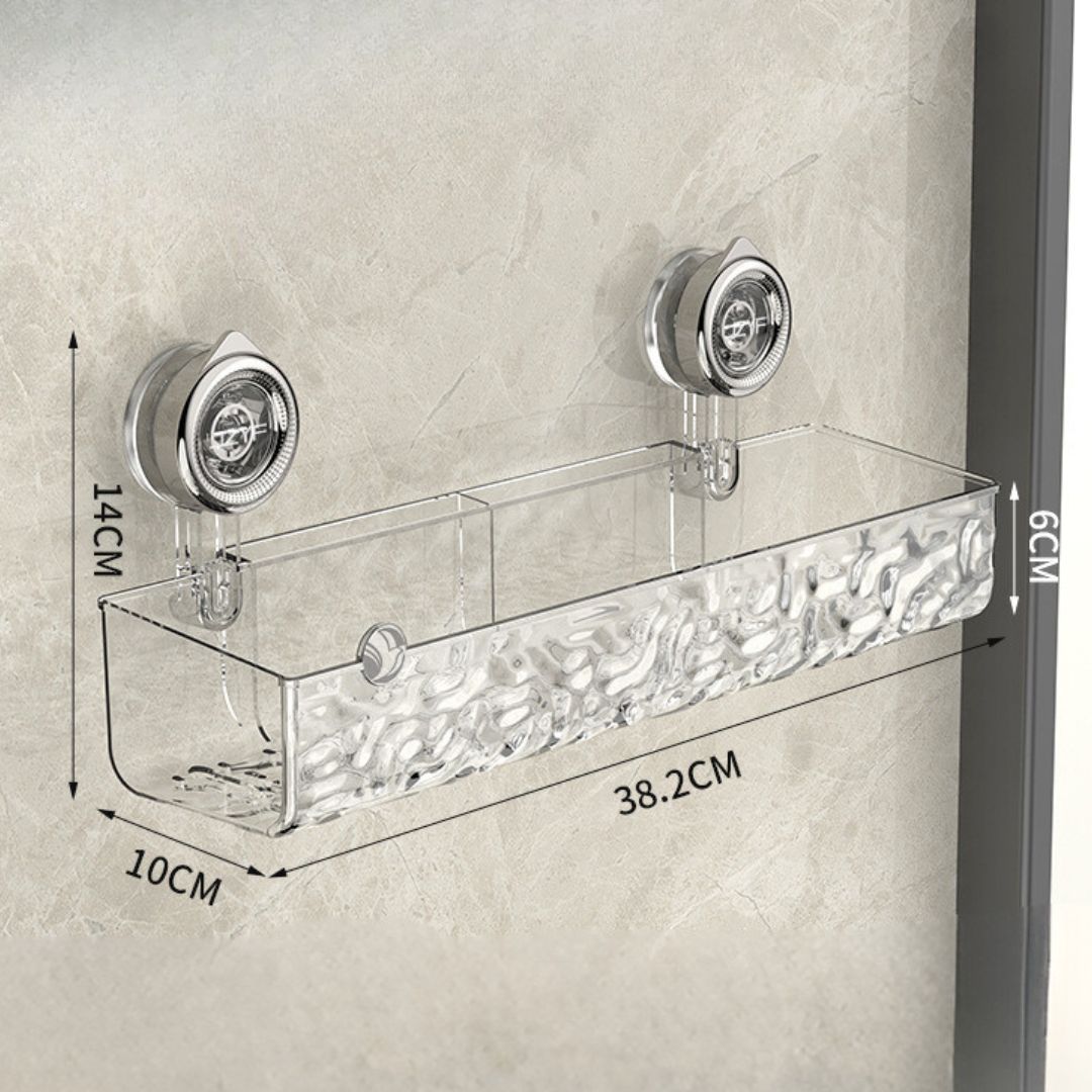Étagère d'angle de salle de bain à ventouses – Étagère de rangement sans perçage
