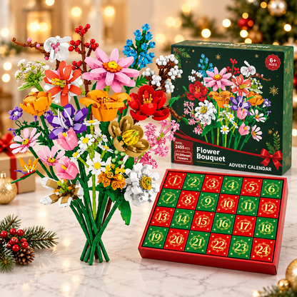 Calendrier de l'Avent « Bloom & Build » – Créez votre propre bouquet de Noël magique