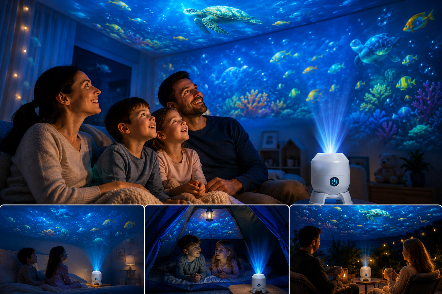 Projecteur d'océan OceanDream avec éclairage LED rotatif – Créez une nuit de rêve