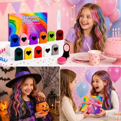 Craies pour cheveux ColorPop – 12 couleurs lavables