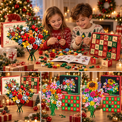 Calendrier de l'Avent « Bloom & Build » – Créez votre propre bouquet de Noël magique