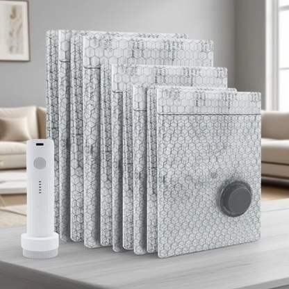 Set de sacs de voyage sous vide sans fil – Sacs de compression avec pompe électrique