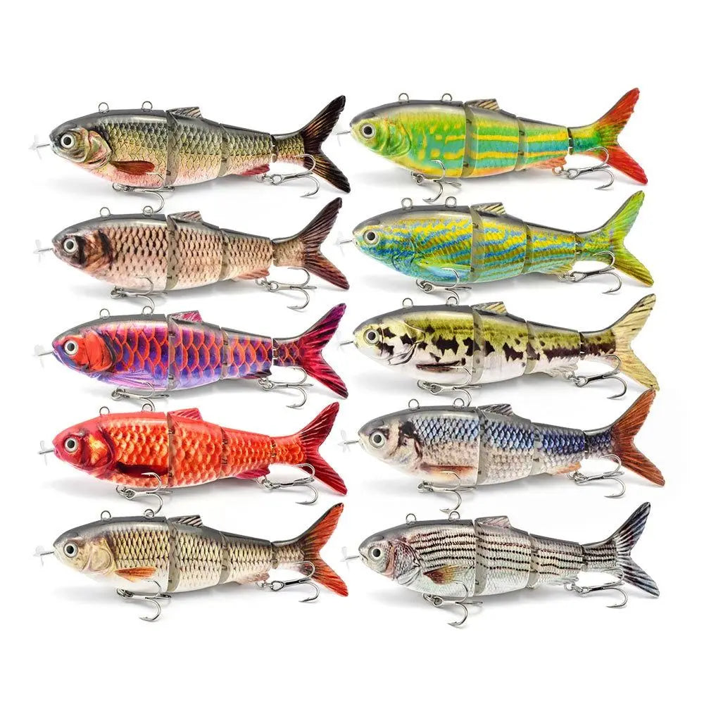 Leurre de pêche bionique nageur multi-articulé
