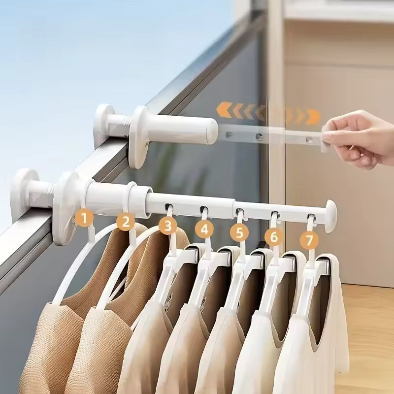 Étendoir à linge télescopique extensible