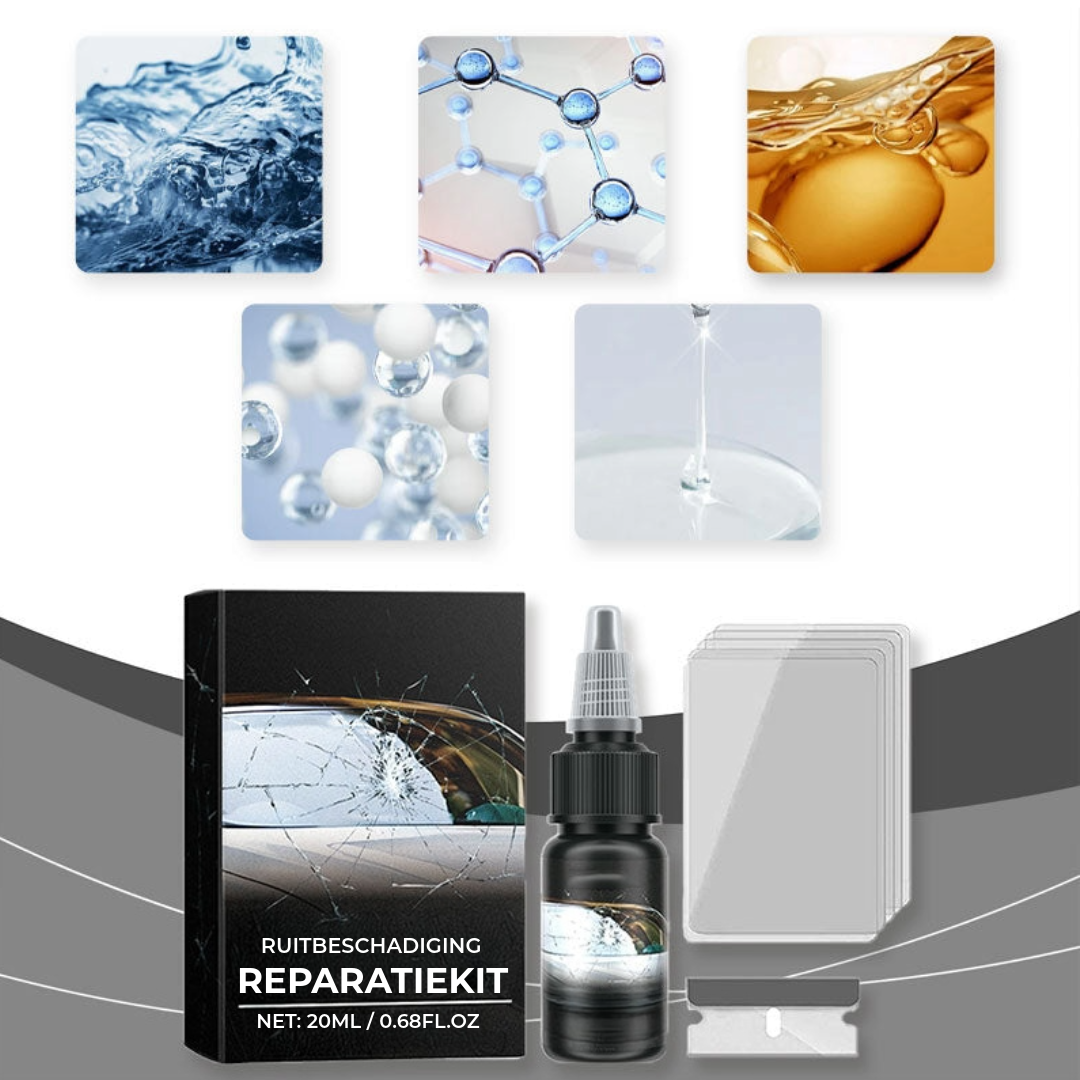 Kit de Réparation de Vitre Auto – Pour fissures et rayures