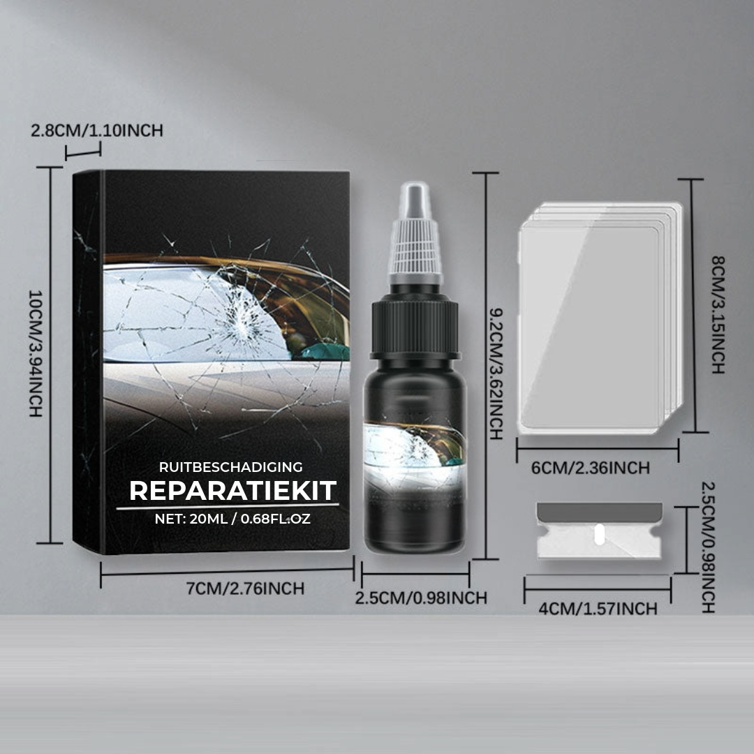 Kit de Réparation de Vitre Auto – Pour fissures et rayures
