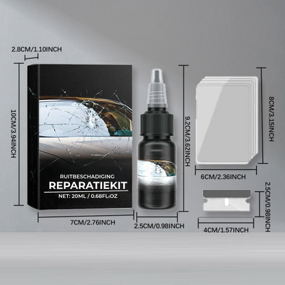 Kit de Réparation de Vitre Auto – Pour fissures et rayures