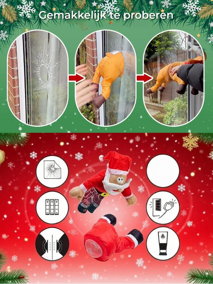 Décoration amusante « Oups ! » Père Noël et renne