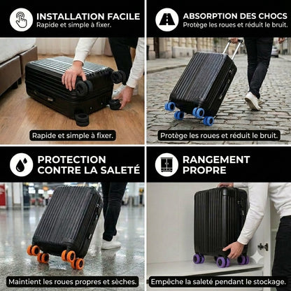 Housse de protection pour roues de valise
