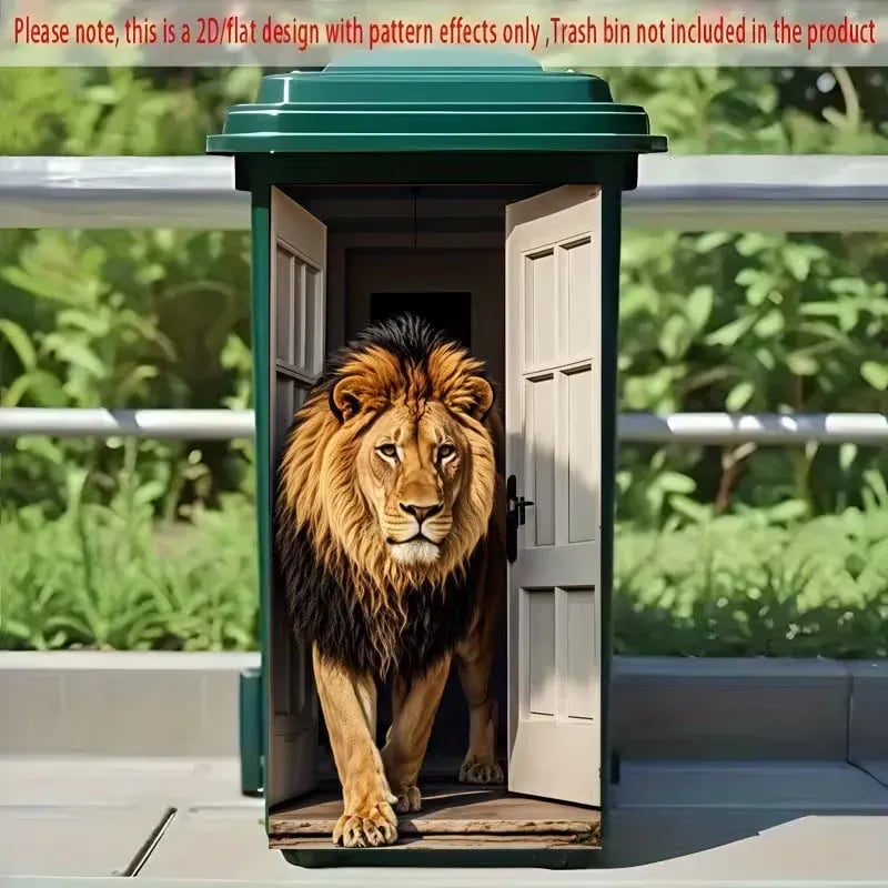 Autocollants créatifs pour poubelles – Motifs de dessins animés colorés