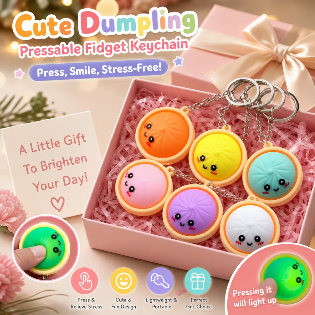 Porte-clés baozi lumineux mignon et amusant avec cuiseur vapeur
