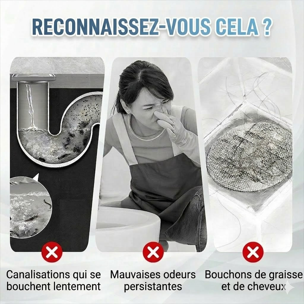 🚽 Pastilles déboucheuses de canalisation à action rapide – Adaptées pour les cuisines, salles de bains et canalisations