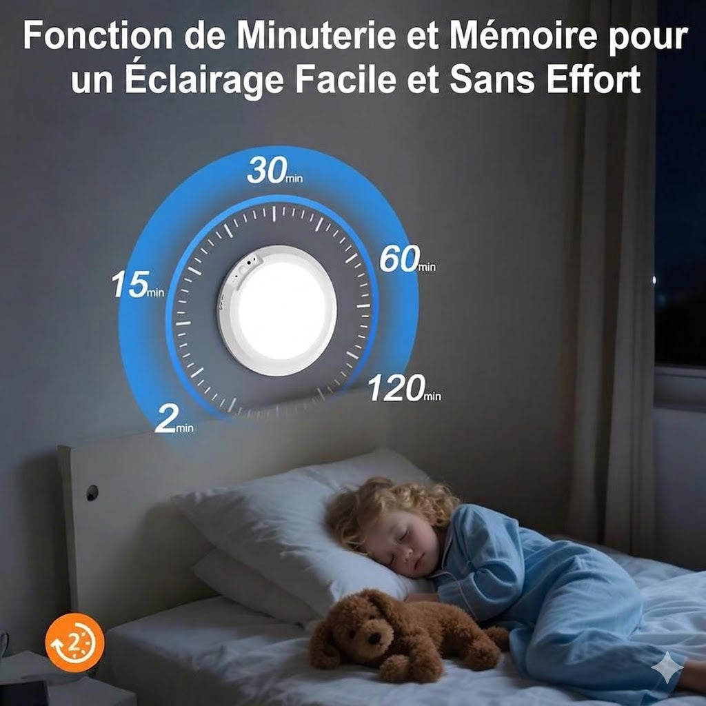 Plafonnier rechargeable avec détecteur de mouvement - Sans fil - Télécommande incluse