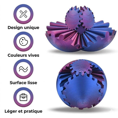 Balle à engrenages Fidget - Soulagement du stress et concentration