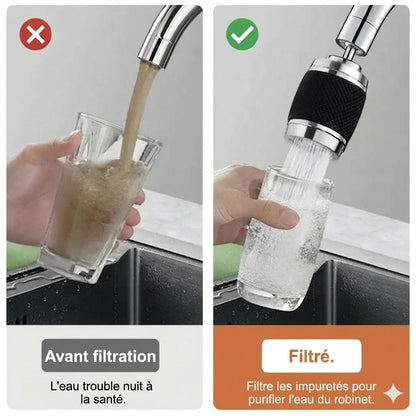 Filtre à eau compact pour robinet – Filtre de robinet à installation rapide (1+1 Gratuit)