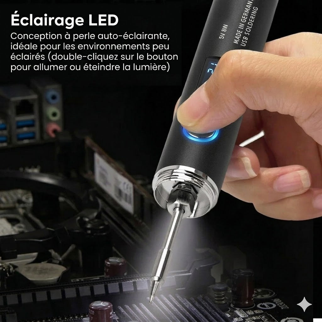 Stylo à souder rechargeable par USB
