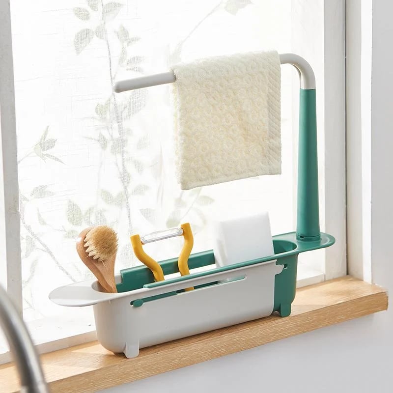Étagère de rangement télescopique pour évier