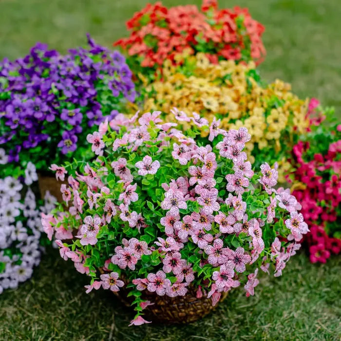 Fleur artificielle résistante aux UV - 4 pièces