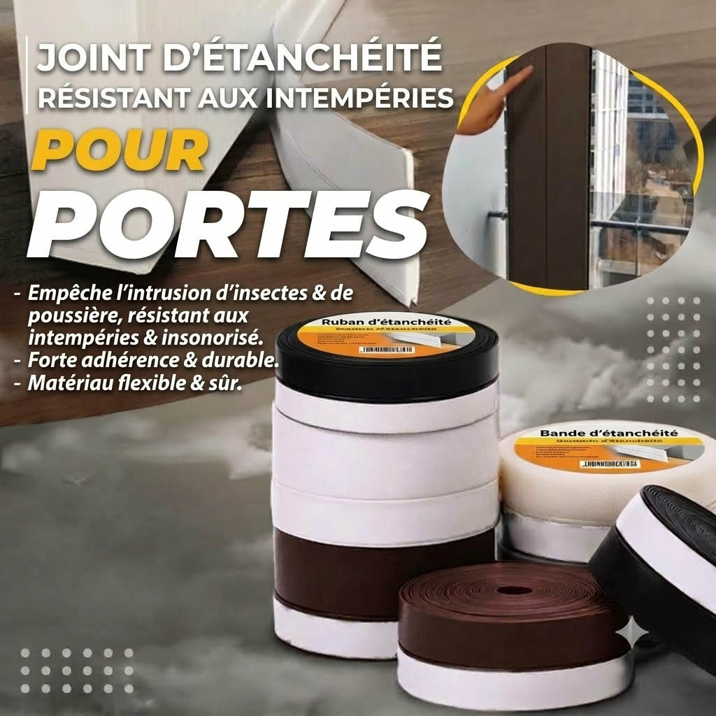 Bande d'étanchéité de 5 m pour portes – Protection efficace contre la poussière, les insectes et le bruit