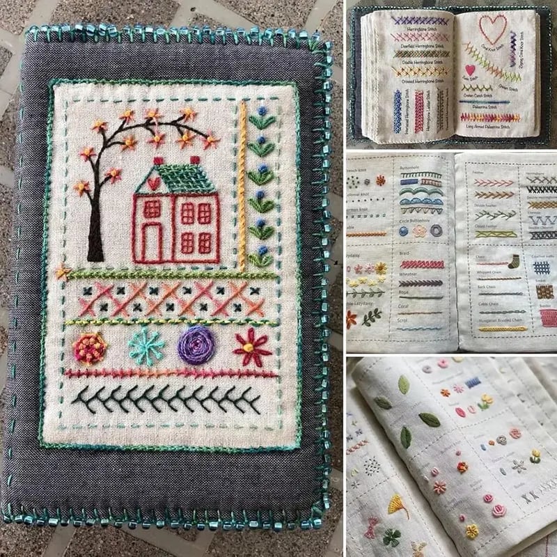 🌈Idéal pour débutants💕 Livret d'apprentissage des points de broderie