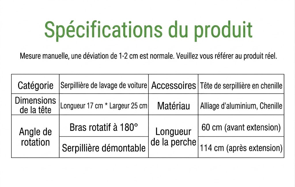 Balai de lavage de voiture télescopique