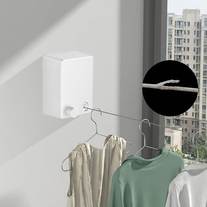 Corde à linge invisible – Étendoir rétractable en acier, Sans perçage, Séchage flexible