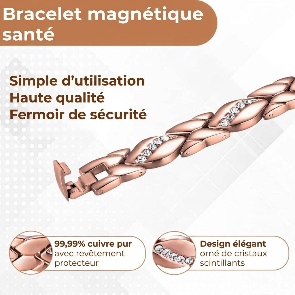 Bracelet magnétique en cuivre